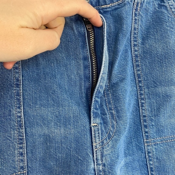 Veronica Beard Jeans Light Wash Arya Straight High Rise Large Pocket - Picture 5 of 6